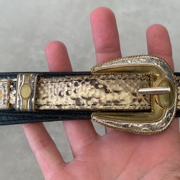Nocona made in Texas genuine leather snake leather, size 32 main image 8